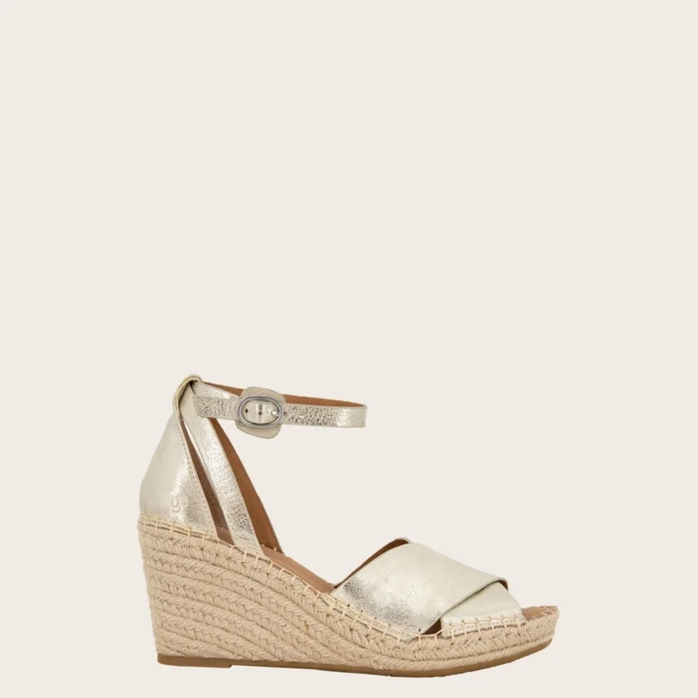 GENTLE SOULS - KENNETH COLE LEATHER Espadrille Wedge Sandal size 9